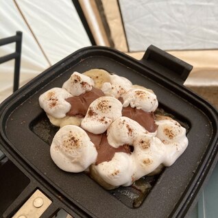 【キャンプ】ホットバナナのチョコマシュマロがけ